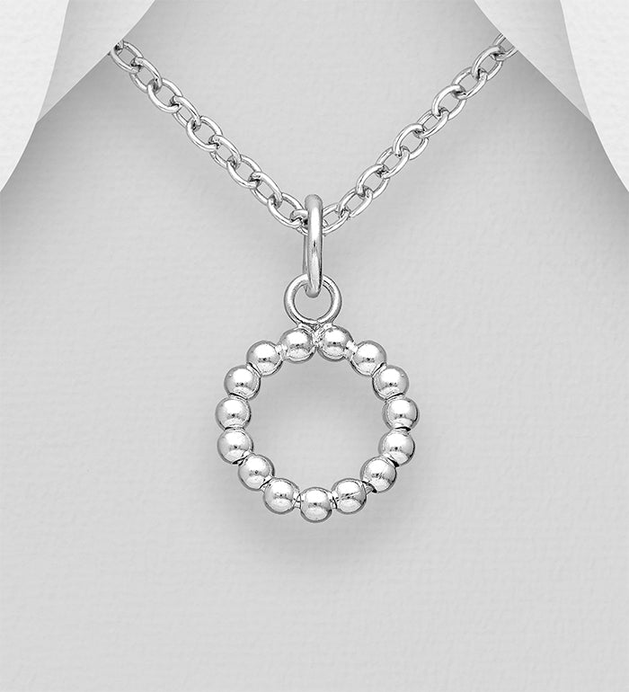 small round beaded pendant