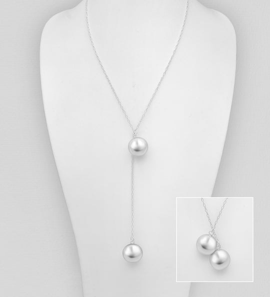 Double ball necklace