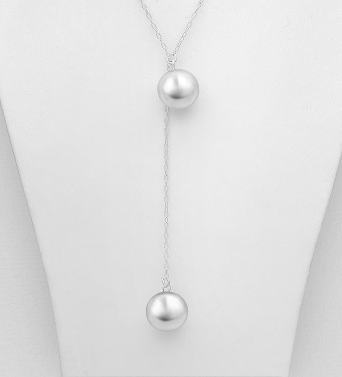 Double ball necklace