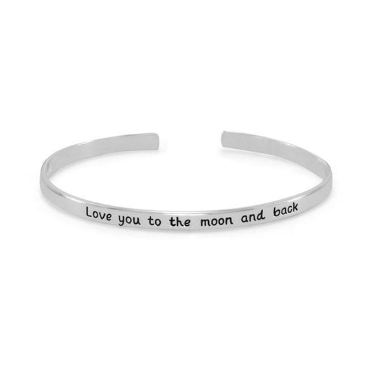 "Love you to the moon and back" Cuff Bracelet