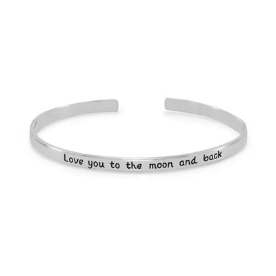 "Love you to the moon and back" Cuff Bracelet